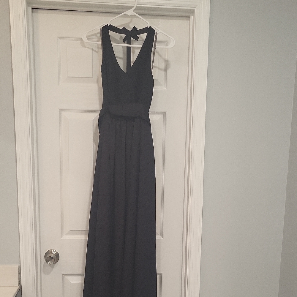 White by Vera Wang Elegant Black Maxi Dress